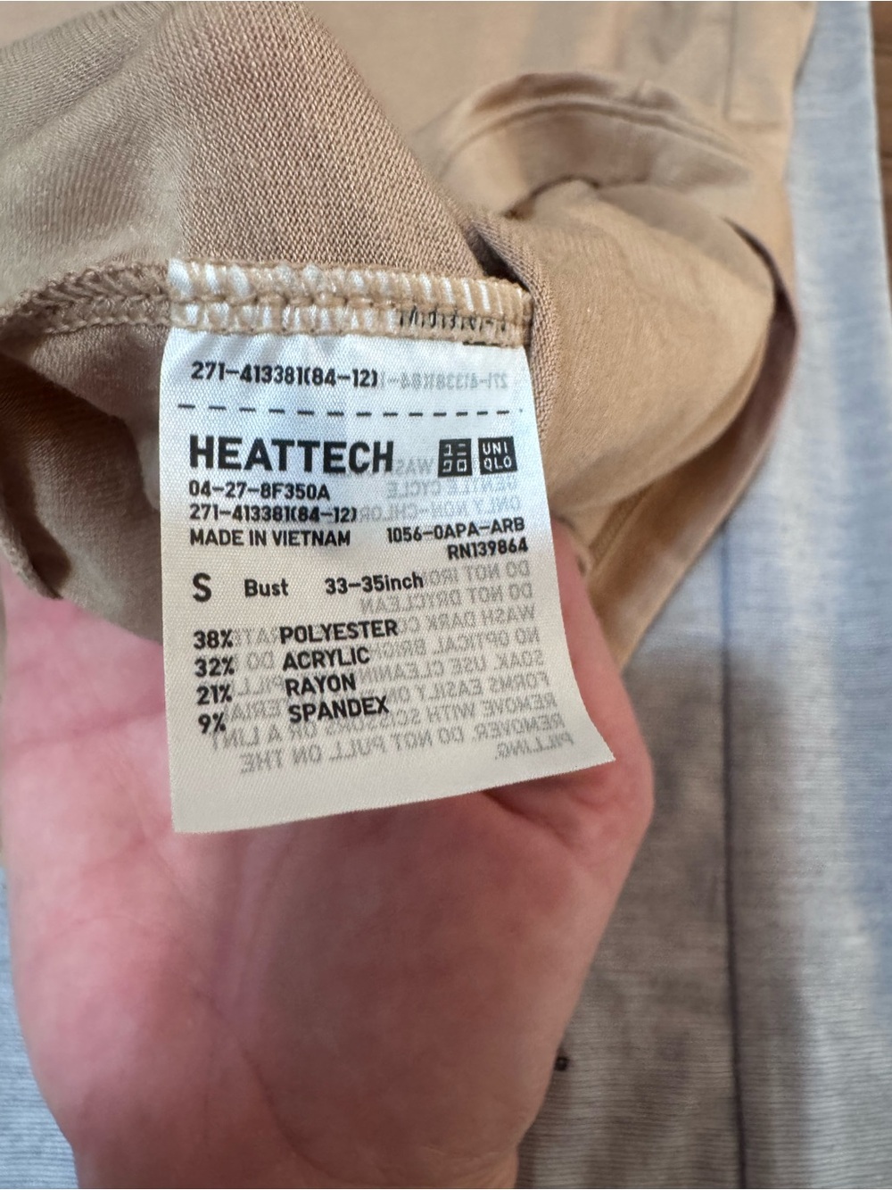 Alexander Wang for Uniqlo HEATTECH Tan and Grey Long-Sleeve Tops set of 2 - Picture 6 of 7